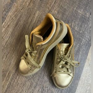 Used like new ~ Puma Kids Shiny Gold Sneakers